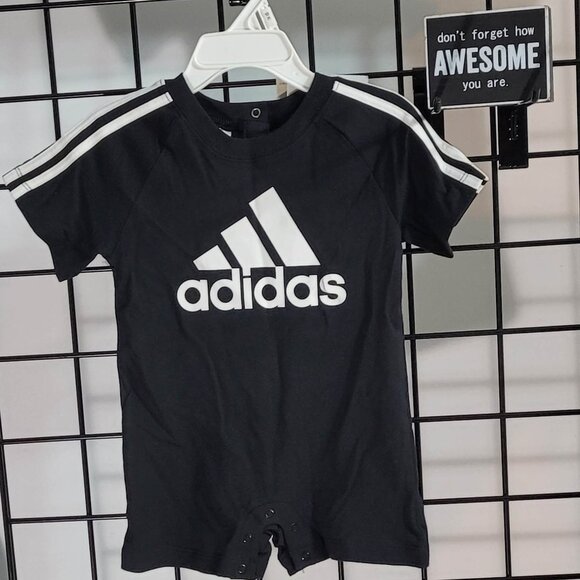 Adidas Baby Onesie - Size 9 Months - Stylish Black Athletic Outfit - Picture 10 of 11